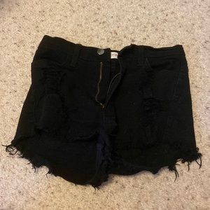Vibrant M.I.U. Black jean shorts. Size small.